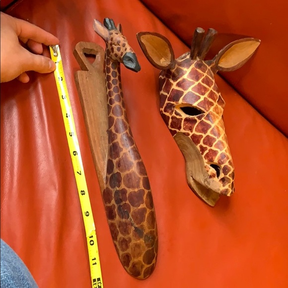 Wall Decor Kenyan Hand Carved Wooden Giraffe Wall Decor Poshmark